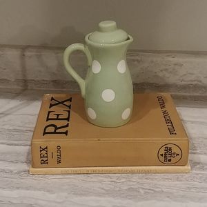 Green polka dot vase